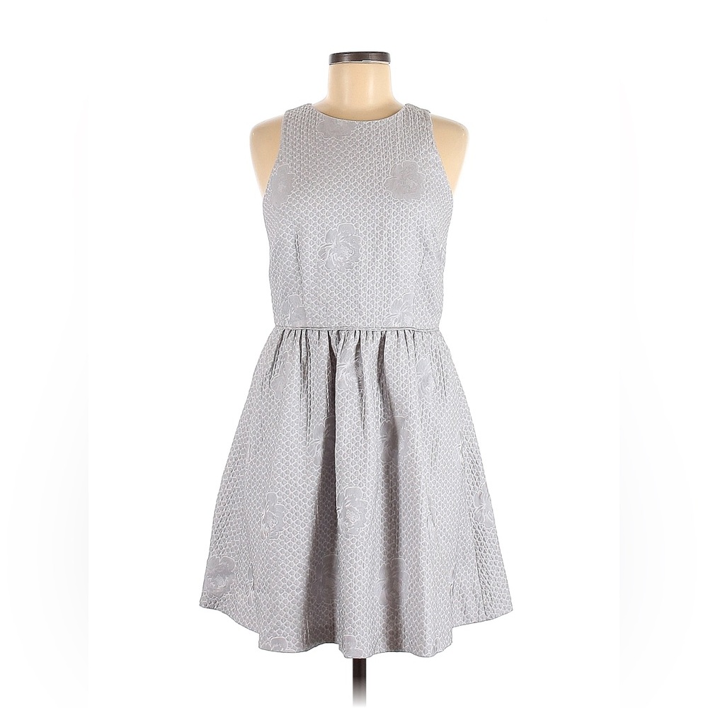 Cynthia Steffe Silver Fit and Flare Dress - Size 12
